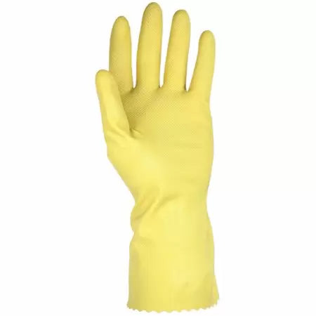 Custom Leathercraft Yellow Household Latex Gloves Medium