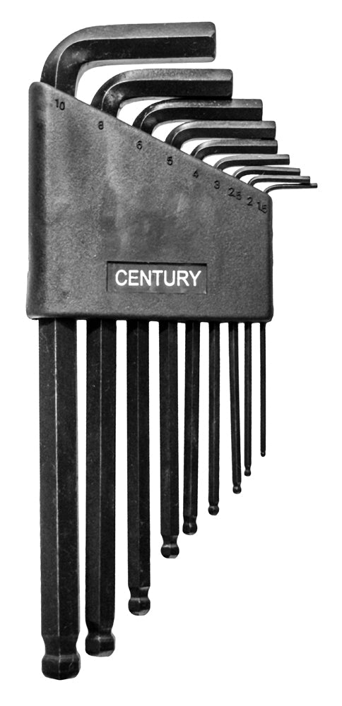 Century Drill And Tool 9 Piece Metric Long Arm Hex Key Wrench Set