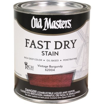 Old Masters 62004 Fast Dry Stain, Vintage Burgandy ~ Qt