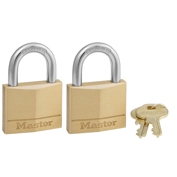 MASTER LOCK 140T SOLID BODY PADLOCK (2 Count 2 Pack)