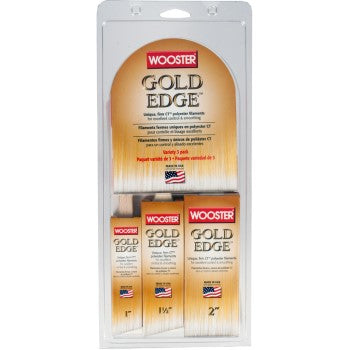 Wooster 0052390000 Gold Edge Brush Variety 3pk