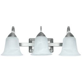 LED Vanity Light Fixture, 3-Light, Brushed Nickel, 26-Watt