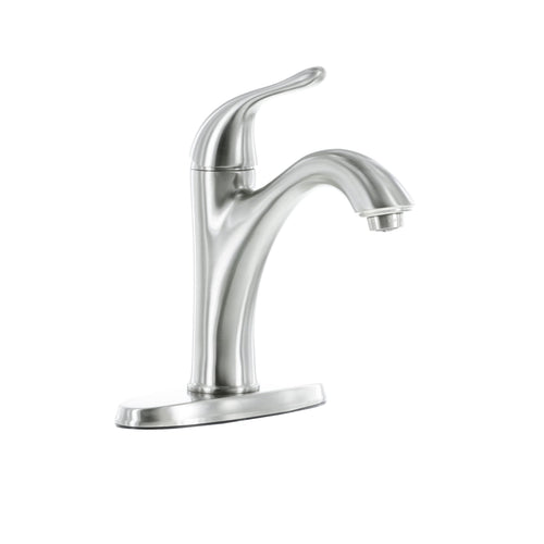 Home2O Lavatory Faucet Single Handle 1 Hole Install with Push Pop Up Brushed Nickel (4)