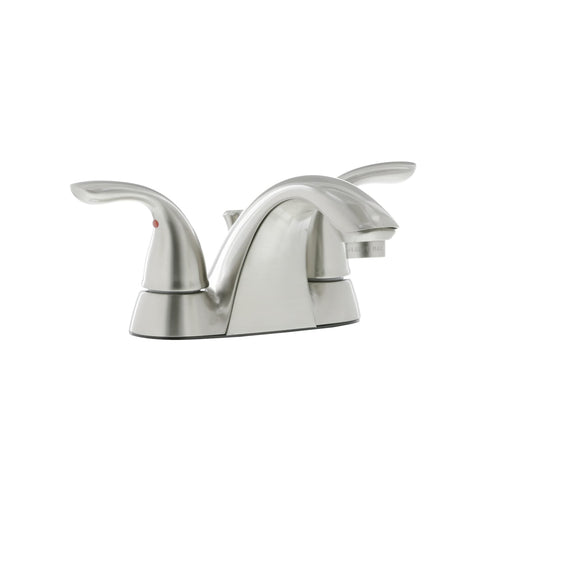 Home2O Lavatory Faucet 2 handle with Pop Up and lift Rod Brushed Nickel