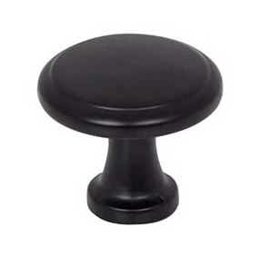 Elements 1-3/16 Diameter Kenner Cabinet Mushroom Knob (Matte Black)