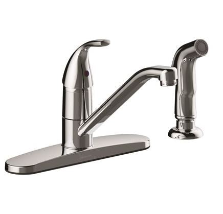 Seasons Anchor Point Single-Handle Standard Kitchen Faucet With Side Spray in Chrome (Chrome)