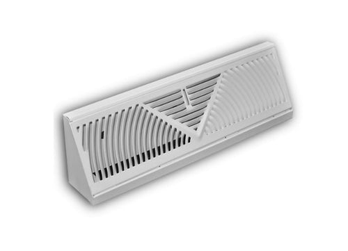 Truaire Stamped Sunburst Baseboard Diffuser (15 Long Steel White)