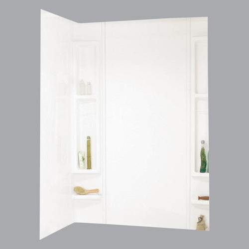 Maax Finesse 5-Piece 80 In. H x 34 In. D Tub Wall Kit in White