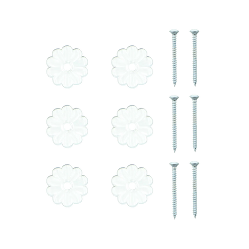 Road & Home Clear Rosettes Screws