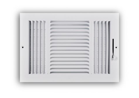 CSW RectorSeal 3-Way Stamped Louver Multi-Shutter Damper Steel Ceiling/Sidewall Register