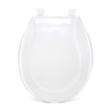 Power Clean Plastic Toilet Seat For Round Bowls White