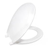 Power Clean Plastic Toilet Seat For Round Bowls White