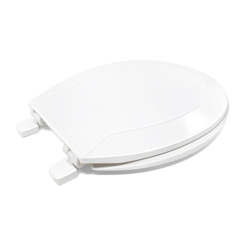 Power Clean Plastic Toilet Seat For Round Bowls White