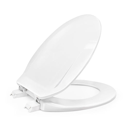 Power Clean Premium Plastic Toilet Seat For Round Bowls White