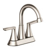 Seasons Raleigh Two-Handle Centerset High-Arc Bathroom Faucet With Quick Install Pop-Up In Brushed Nickel