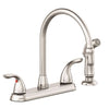 Seasons Premier 2-Handle Kitchen Faucet with Side Spray in Brushed Nickel