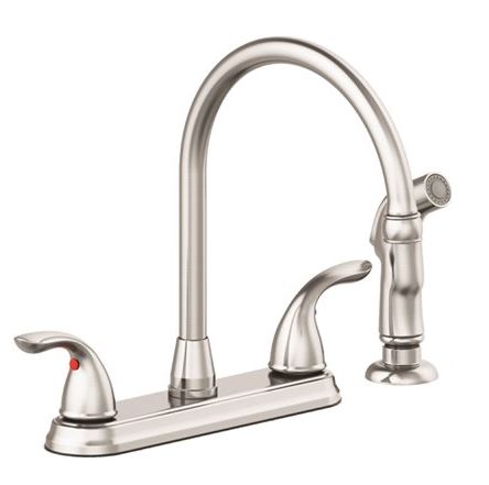 Seasons Premier 2-Handle Kitchen Faucet with Side Spray in Brushed Nickel