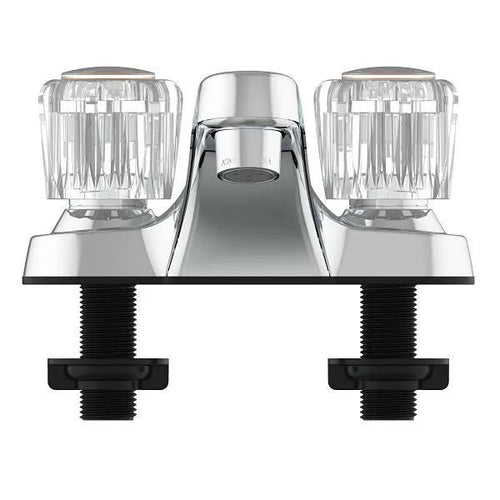 Seasons® Two-Handle Centerset Bathroom Faucet With Acrylic Knobs And Drilled For Pop-Up