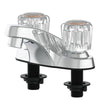 Seasons® Two-Handle Centerset Bathroom Faucet With Acrylic Knobs And Drilled For Pop-Up