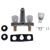 Valterra Phoenix Tub/Shower Kit Riser Spud Chrome With Clear Acrylic Knob Handles