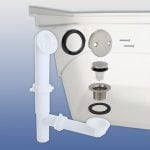 Danco Touch-Toe Tub Drain Kit with Brushed Nickel Trim