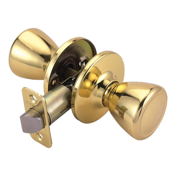 Design House Tulip 2-Way Latch Passage Door Knob in Polished Brass (Polished Brass)