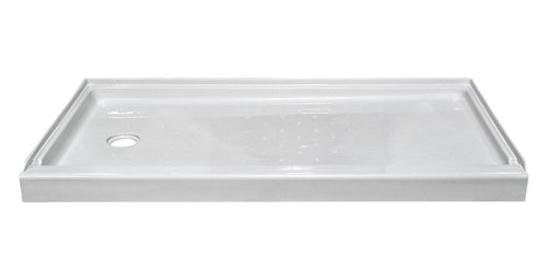 Blevins White Shower Base Left Hand Drain