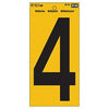 Address Number, Reflective Yellow & Black, 5-In., 4